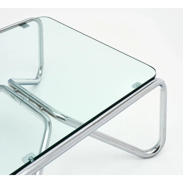 Mid-Century Modern 1970s Chrome and Glass Coffee Tables - a Pair For Sale - Image 3 of 10