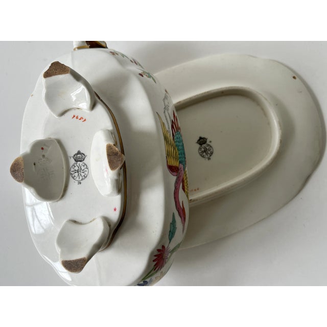 White 1874 Royal Worchester Porcelain Tureen With Elephant and Tropical Motifs English Serving Vessel For Sale - Image 8 of 8