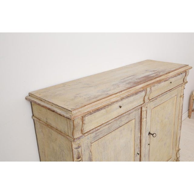 Brown Antique Northern Swedish Empire Rustic Handmade Sideboard For Sale - Image 8 of 13
