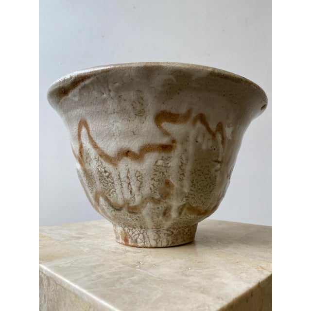 Ceramic Vintage Wheel-Thrown Shino Glazed Stoneware Bowl, Circa 1970s For Sale - Image 7 of 11