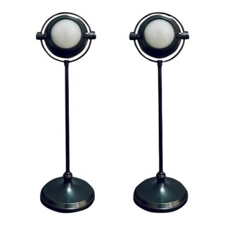 Industrial Modern Spotlight Table Lamps Pair For Sale