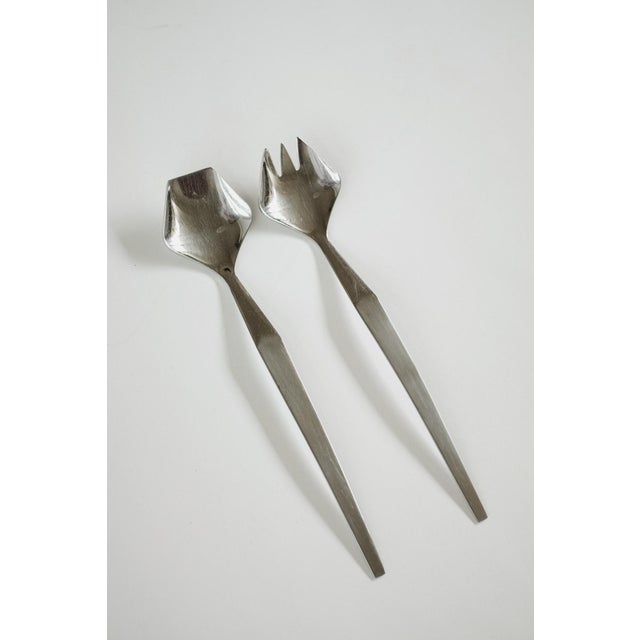 Mid-Century Modern Geometric Modern Salad Servers from Edelstahl, Set of 2 For Sale - Image 3 of 5