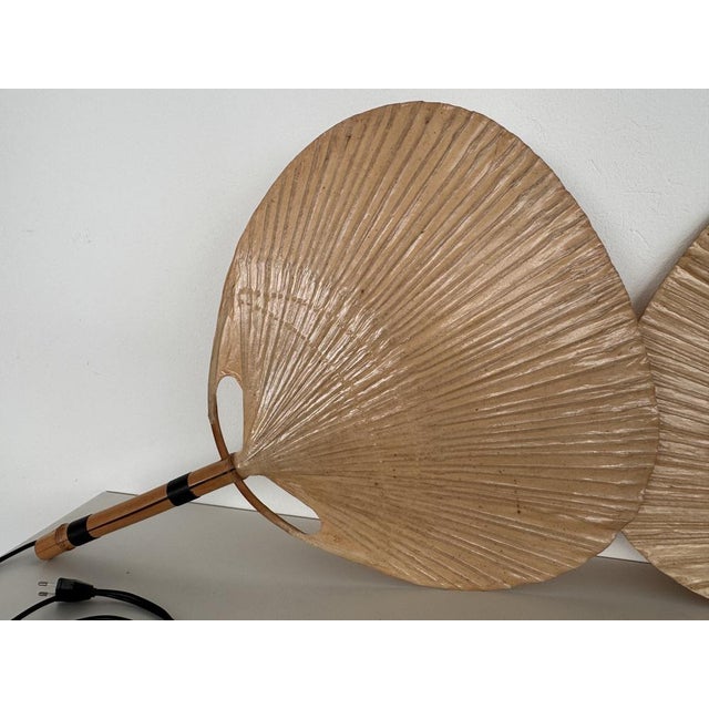 Large Organic Uchiwa Wall Sconces by Ingo Maurer for M Design, Germany, 1973, Set of 2 For Sale - Image 18 of 18
