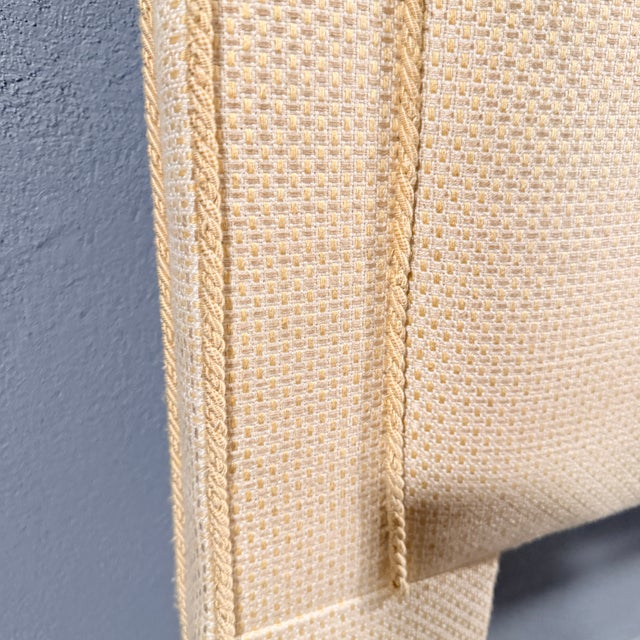 Yellow Fully Upholstered King Headboard & Skirt For Sale - Image 8 of 9