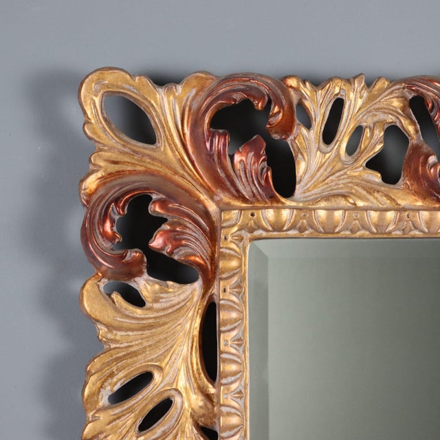 Baroque Style Mirror in Giltwood Frame For Sale - Image 4 of 9