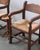 Mexican Vintage Mexican Walnut and Rush Armchairs - A Pair For Sale - Image 3 of 6