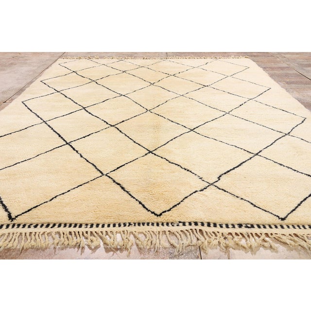 Organic Modern Beni Ourain Moroccan Rug, 06'09 X 10'03 For Sale - Image 10 of 11