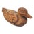 Japanese Japanese Showa Period Yakisugi Cryptomeria Duck Sculpture With Glass Eyes 14.5" For Sale - Image 3 of 11