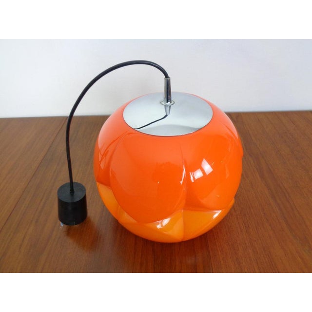 Orange Glass Ball Ceiling Lamp from Peill & Putzler, Germany, 1960s For Sale - Image 12 of 18