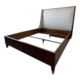 Century Furniture Mfg. Queen Size Omni Reinier Bed With Upholstered Headboard For Sale