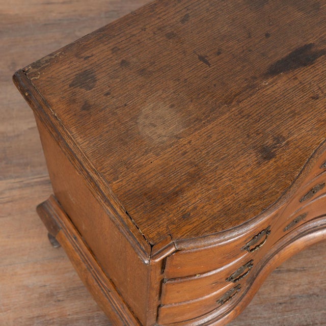 Late 18th Century Late 18th Century Small Danish Rococo Chest of Three Drawers For Sale - Image 5 of 11