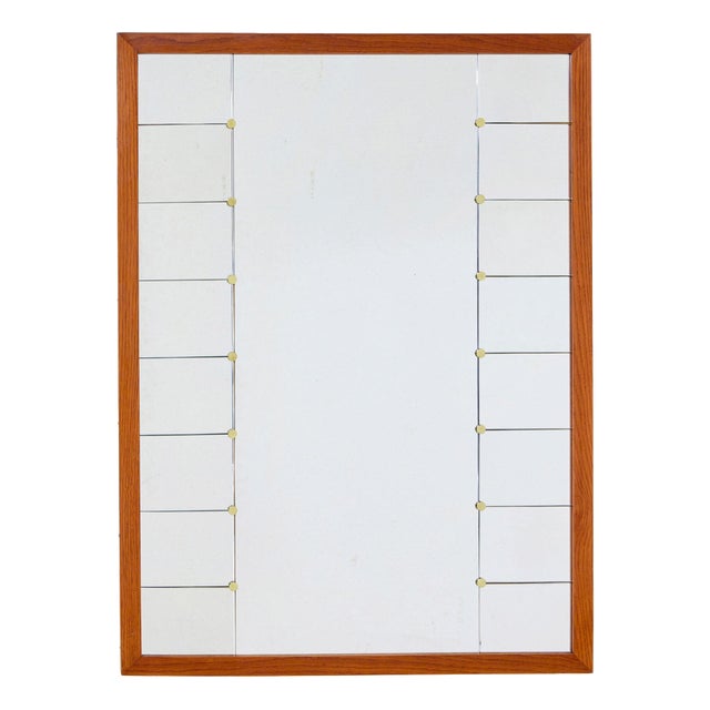 Swedish Oak Framed Mirror from Glas and Trä, 1950s For Sale