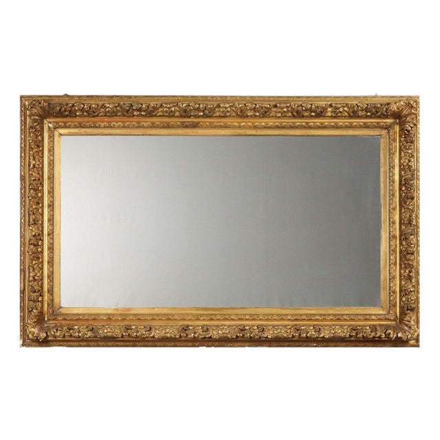 Mirror with Gilt Fir Frame For Sale