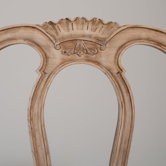 Mid 20th Century Set of Twelve Louis XV Dining Chairs with Upholstered Leather Seats For Sale - Image 11 of 18