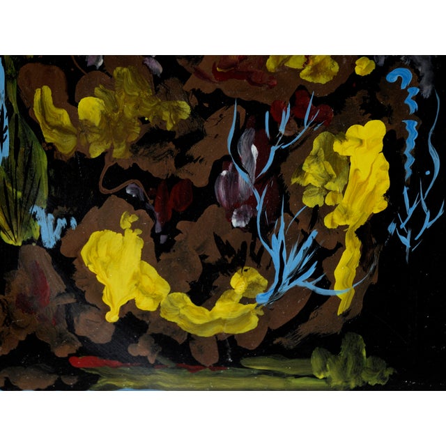 Paper Coral Bouquet - Abstracted Underwater Scene in Acrylic on Masonite For Sale - Image 7 of 9