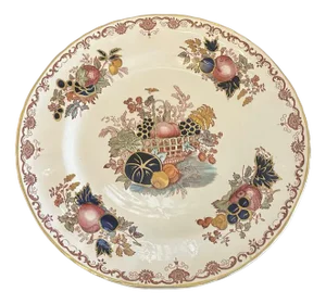 Hand Painted Masons Ironstone Plate, 1920s
