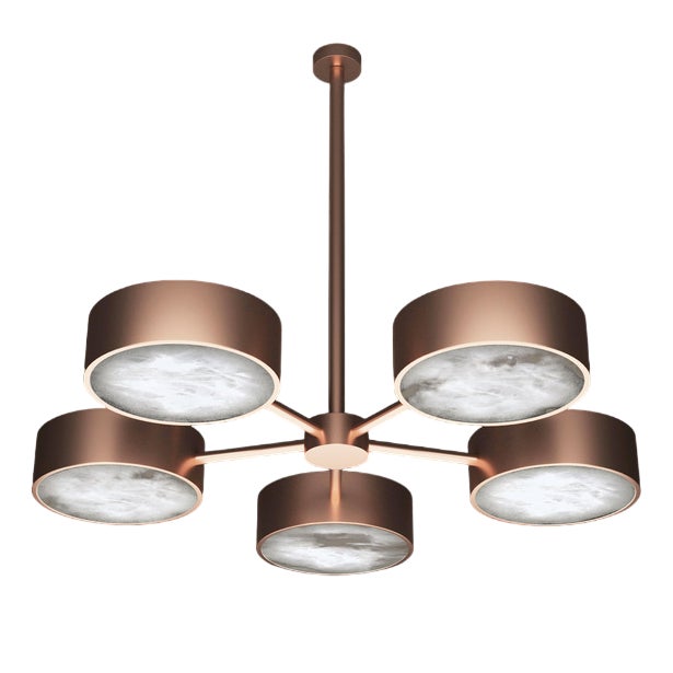 Chaos Copper Chandelier by Alabastro Italiano For Sale