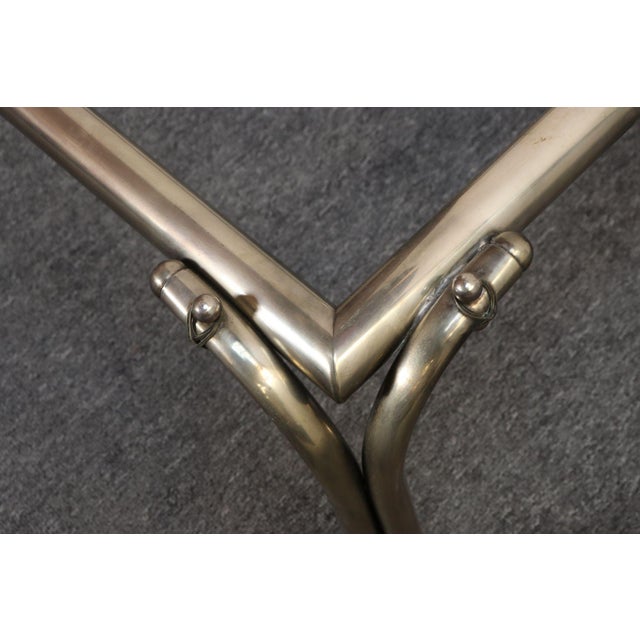 Vintage Karl Springer-Style Parchment Wrapped Trunk / Box on Nickel Plated Base For Sale - Image 14 of 18