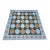 Handmade New Zealand Wool Dhurrie, Sky Blue, Beige and Green Swedish Tile Rug- 78"x88" For Sale