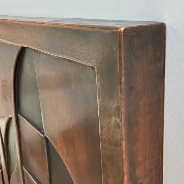 2020s Abstract Copper Owl Wall Relief Sculpture "Night Sentinel" by Jeremy Maronpot For Sale - Image 5 of 12