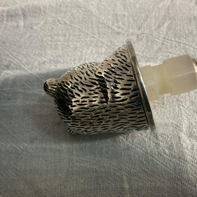 Chrome Neiman Marcus Bull and Bear Wine Bottle Stoppers For Sale - Image 8 of 10