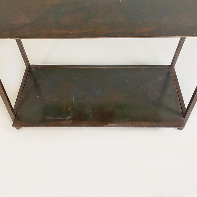 Italian Modern Metal Table or Console with Two Tops, 1990s For Sale - Image 6 of 13