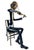 This is a masterfully executed contemporary figurative bronze sculpture titled "First Violin" by the acclaimed Southern...