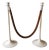 Mid 20th Century Saarinen Style Stanchions with Velvet Rope For Sale
