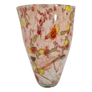 Large Vase in Artistic Confetti Glass, 1960s For Sale