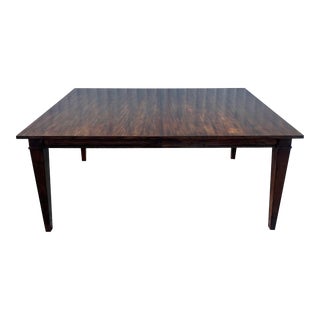 Ethan Allen Farmhouse Style Rustic Mahogany Dining Table For Sale