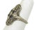 Mid 20th Century Art Deco Diamond & Sapphire 18k White Gold Filigree Ring - Size 6 For Sale - Image 4 of 6