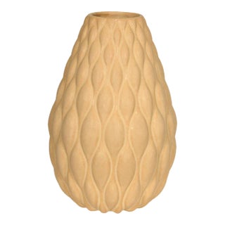 Yellow Stoneware Vase by Anders Børgesen For Sale