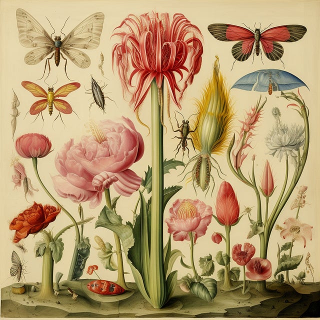 FREE SHIPPING FOR A LIMITED TIME ONLY! 'Flowers' # 94 - Original Fine Art Print. From a series of prints, see my other...