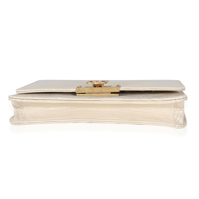 2010s Gold Metallic Lizard Golden Class Wallet on Chain For Sale - Image 5 of 8