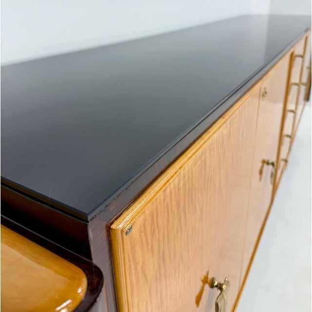 Art Deco Italian Maple Sideboard attributed to Osvaldo Borsani, 1940s For Sale - Image 11 of 16