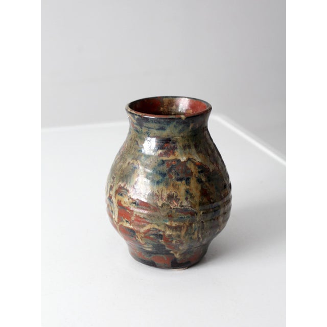 Ceramic Vintage Handmade Studio Pottery Vase For Sale - Image 7 of 12