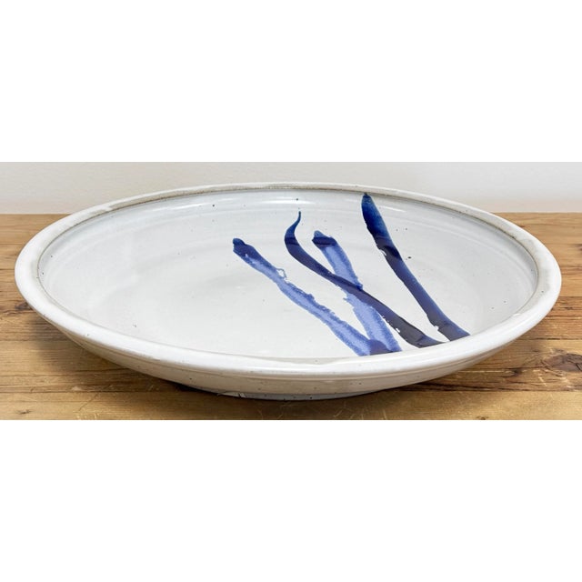 Mid-Century Modern Vintage Oversized Studio Pottery Platter For Sale - Image 3 of 11