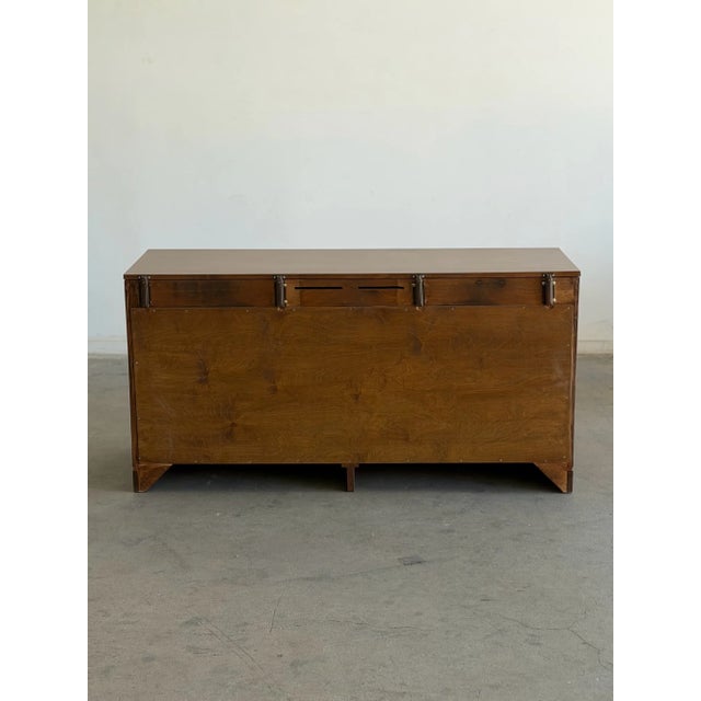 1960s Reworked Arched Walnut Credenza For Sale - Image 9 of 15