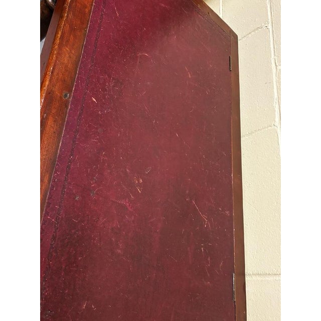 Victorian Mahogany Architects Desk with Drawers and Top Storage For Sale - Image 5 of 8