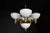 Sculptural Italian Chandelier in Brass & White Opaline Glass, 1970s For Sale - Image 14 of 18