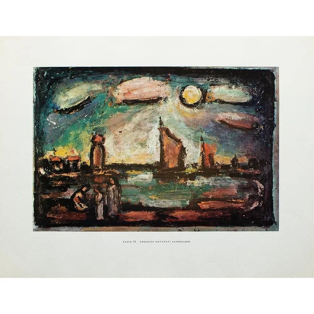 1950s After Georges Rouault "Landscape", First Edition Swiss Full-Color Print For Sale - Image 9 of 9