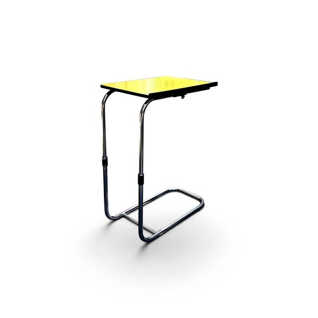 Height-Adjustable Steel Tube Table from Breveté S.G.D.G., France, 1950s s.g.d.g. Ládap Table For Sale - Image 17 of 17