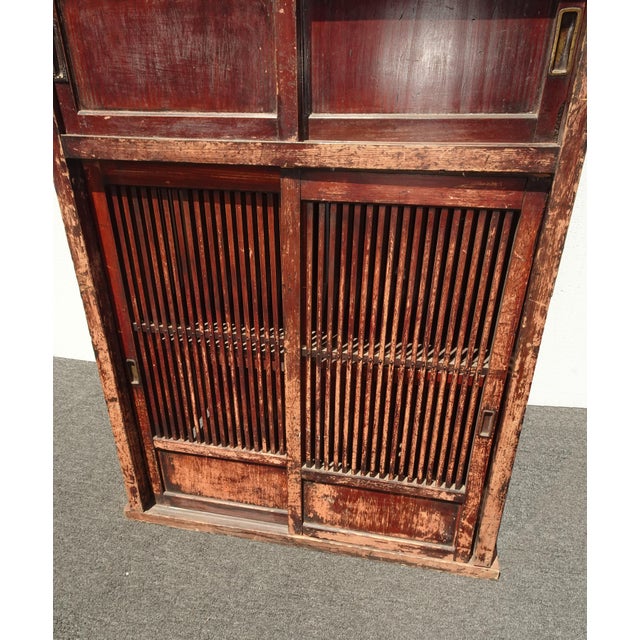 Share Antique 1900's Wabisabi Japanese Antique Tansu Storage Cabinet Sideboard For Sale - Image 9 of 18