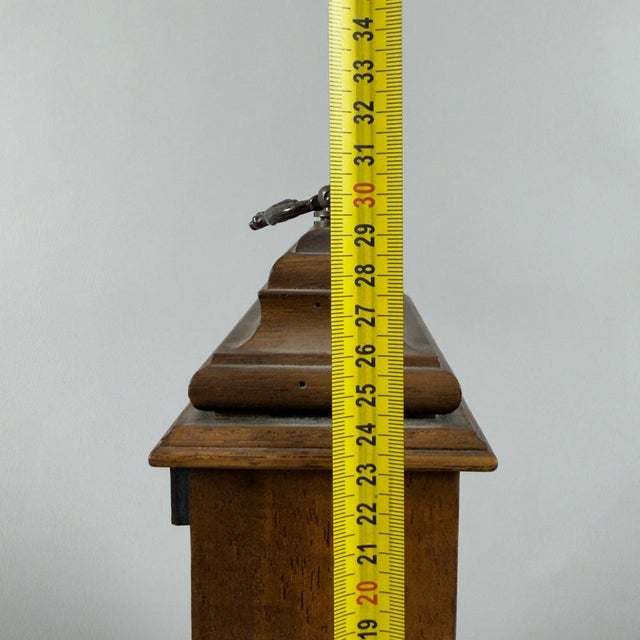 Vintage Wooden Fireplace Table Clock with Quartz Movement, 1960s For Sale - Image 12 of 13