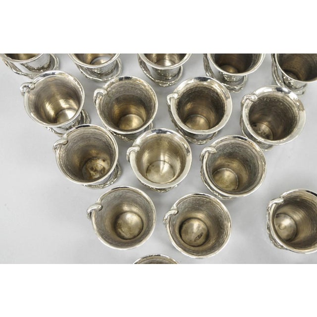 Late 20th Century Michael Aram Wisteria Collection Hammered Nickel Silver Plated Small 4" Vase For Sale - Image 10 of 15