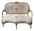 Simple Gold Leaf French-Style Victorian Settee Chair – Elegant Antique-Inspired Sofa For Sale