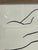 1970s Contemporary Minimalist Reclining Nude Figure Line Drawing in Wood Frame. For Sale - Image 10 of 10
