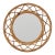 1960s Italian Wavy Rattan Circular Mirror For Sale