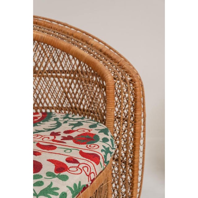 Swedish Woven Rattan Lounge Set, 1970s, Set of 4 For Sale - Image 12 of 13