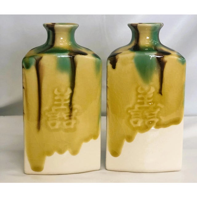1930s Sansai-Style Vases- a Pair For Sale - Image 4 of 8